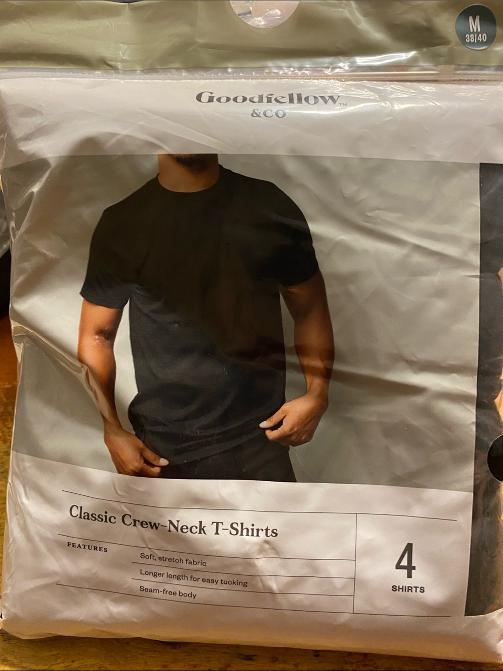Goodfellow & Co Black Classic Crew-Neck Short Sleeve Tee 4 pack
